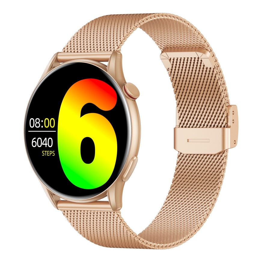 Winner Group - Smartwatch AirFlex 2 Elegance 280 mAh IP68 guldfarvet