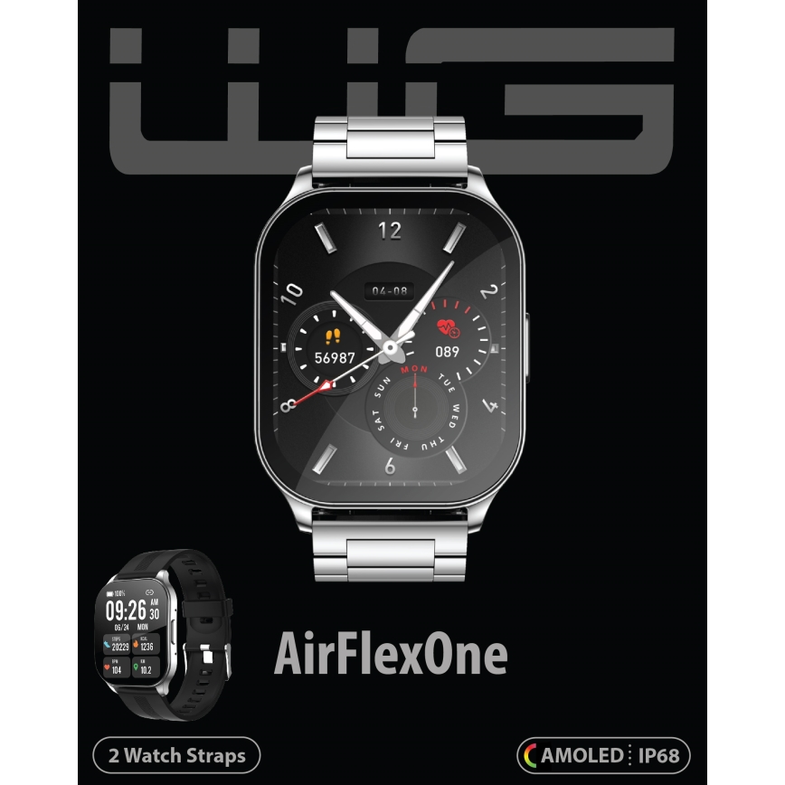 Winner Group - Smartwatch AirFlexOn 300 mAh IP68 sølvfarvet
