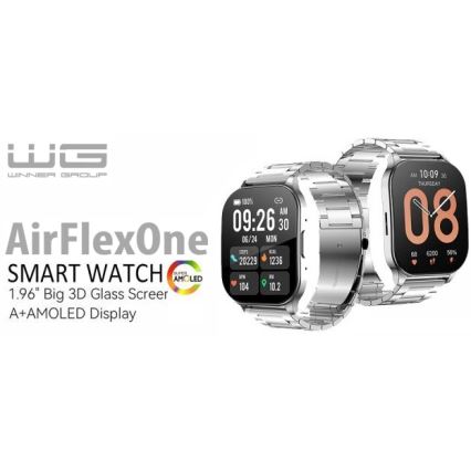 Winner Group - Smartwatch AirFlexOn 300 mAh IP68 sølvfarvet