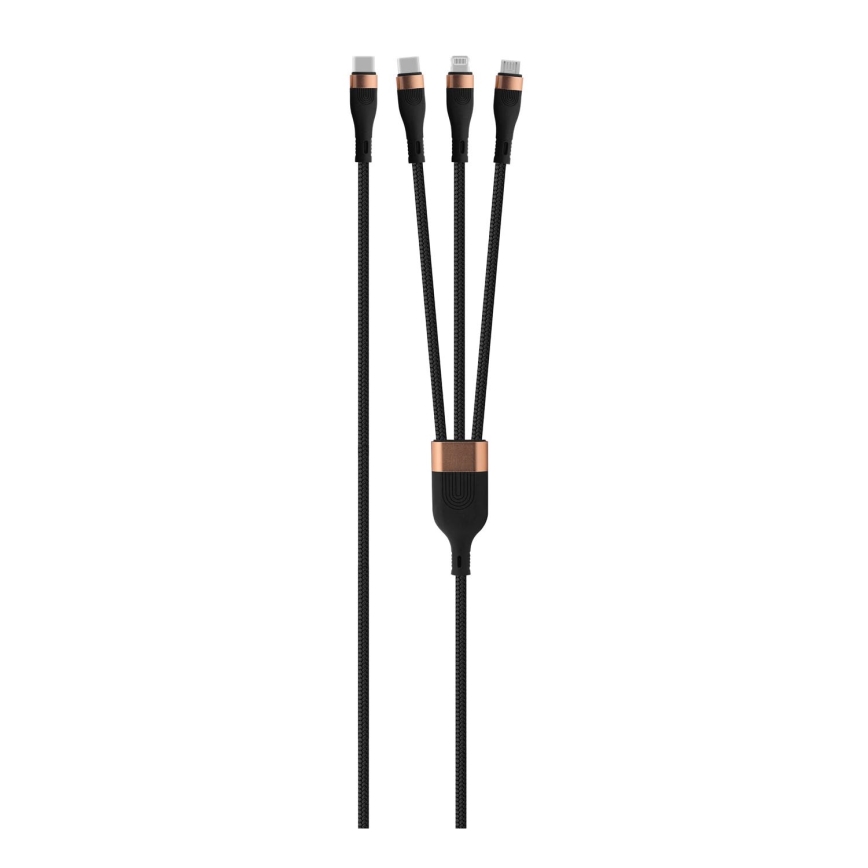 Winner Group -USB-kabel 03.01.2001 USB-C / Lightning, USB-C og Micro USB 100W 1,5 m sort