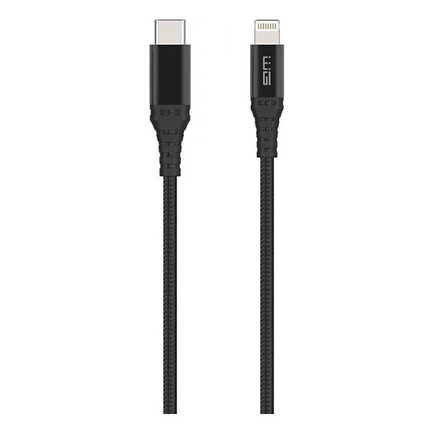 Winner Group - USB-kabel MFI Lightning / USB-C 1 m sort