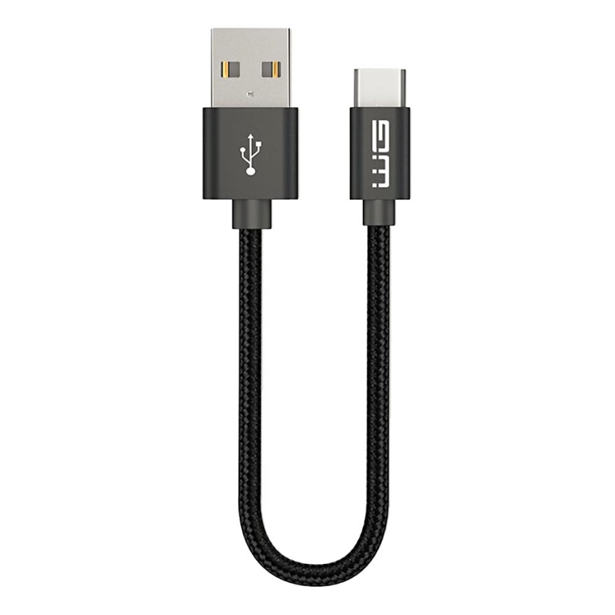 Winner Group - USB-kabel USB-C / USB-A 20 cm sort