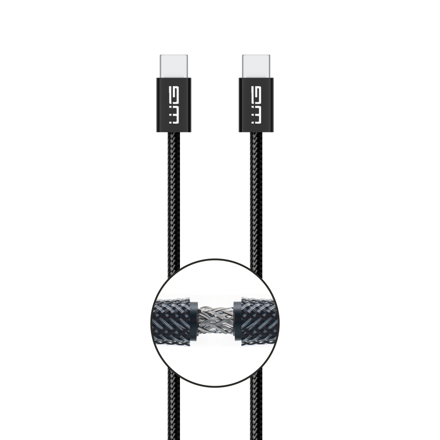 Winner Group - USB-kabel USB-C / USB-C 60W 3 m sort