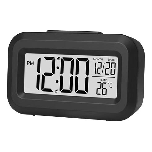 Winner Group - Vækkeur med LCD-display og termometer 2xAAA sort