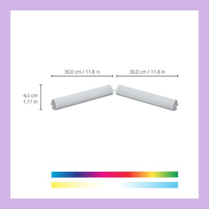 WiZ - 2x LED lampe m. RGBW-farver dæmpbar BAR LED/5,5W/230V 2200-6500K Wi-Fi