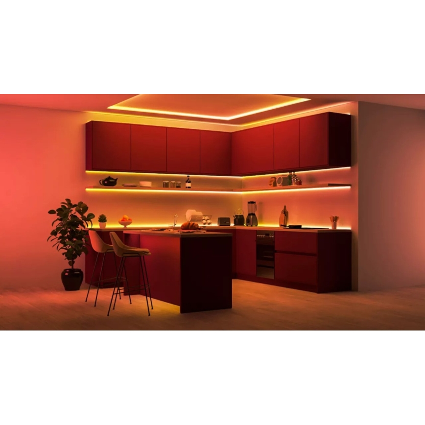 WiZ - Dæmpbar LED RGBIC-stribe 4m LED/10,2W/5V 2700-6500K Wi-Fi