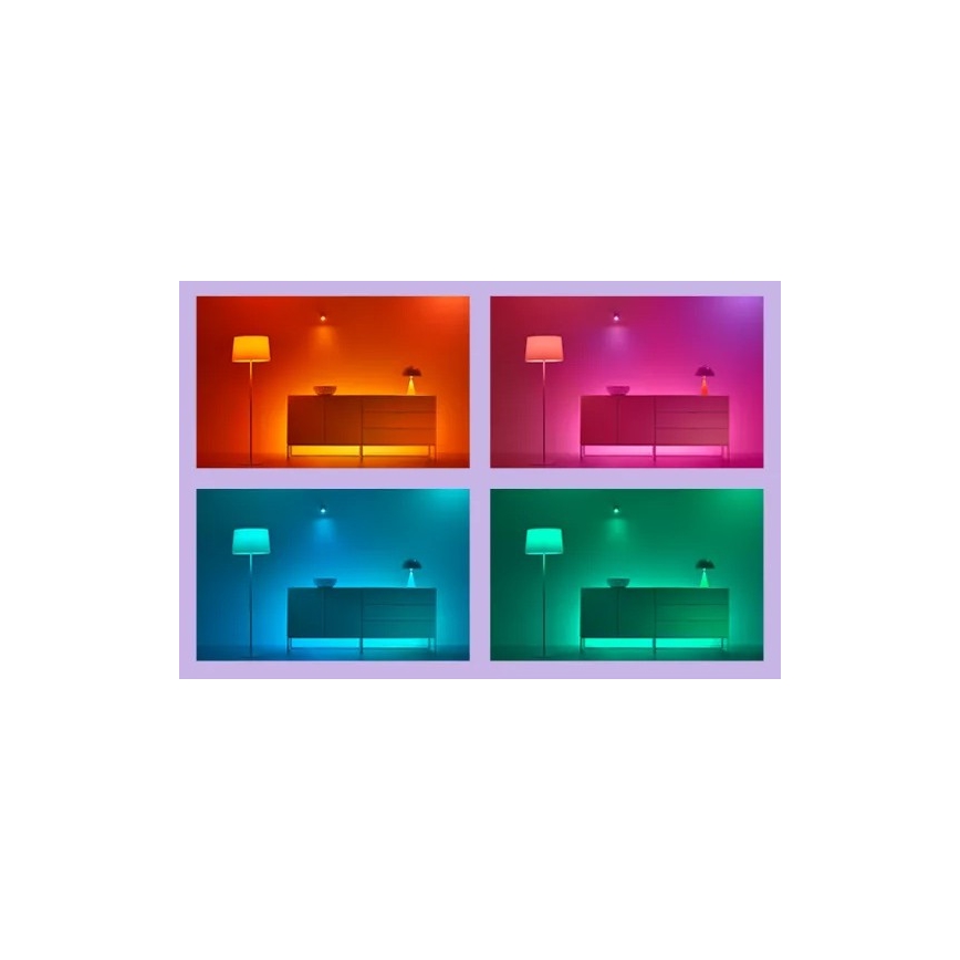 WiZ - Dæmpbar LED RGBIC-stribe 4m LED/10,2W/5V 2700-6500K Wi-Fi