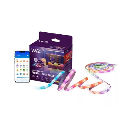 WiZ - Dæmpbar LED RGBIC-stribe 4m LED/10,2W/5V 2700-6500K Wi-Fi