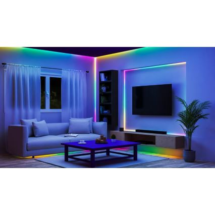 WiZ - Dæmpbar RGBIC LED-lysstrimmel, 10 m, 21 W, 230 V, 2700–6500 K, Wi-Fi