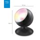 WiZ - LED bordlampe dæmpbar RGBW-farver QUEST LED/13W/230V 2200-6500K Wi-Fi sort