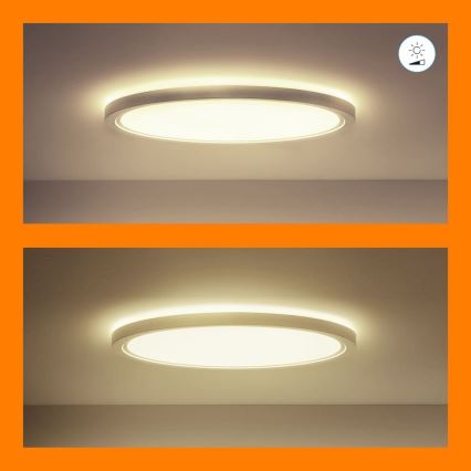 WiZ - LED loftlampe dæmpbar RGB-farver SUPERSLIM LED/22W/230V 2700-6500K Wi-Fi hvid