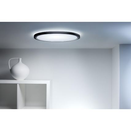 WiZ - LED loftlampe dæmpbar RGB-farver SUPERSLIM LED/22W/230V 2700-6500K Wi-Fi sort