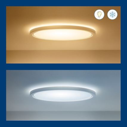 WiZ - LED loftlampe dæmpbar RGB-farver SUPERSLIM LED/32W/230V 2700-6500K Wi-Fi hvid