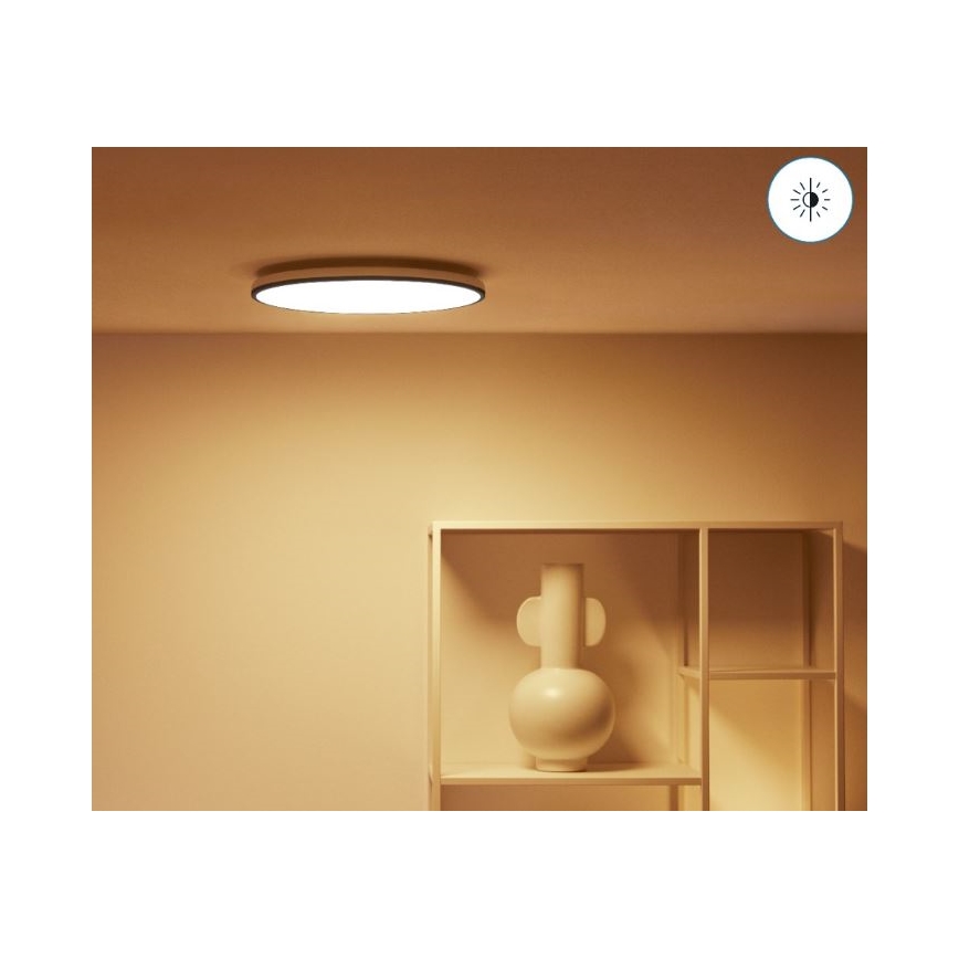 WiZ - LED loftlampe dæmpbar RGBW-farver RUNE LED/21W/230V 2200-6500K sort Wi-Fi
