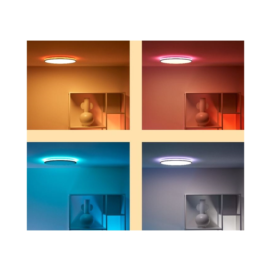 WiZ - LED loftlampe dæmpbar RGBW-farver RUNE LED/21W/230V 2200-6500K sort Wi-Fi