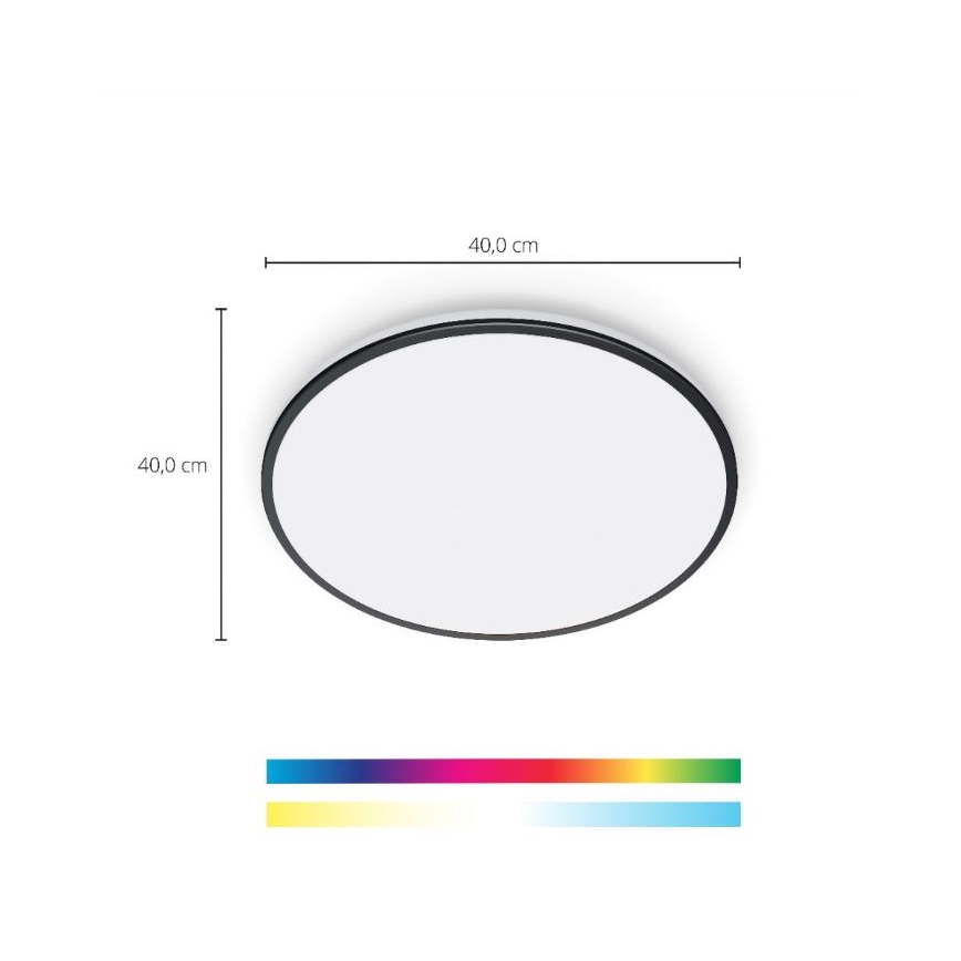 WiZ - LED loftlampe dæmpbar RGBW-farver RUNE LED/21W/230V 2200-6500K sort Wi-Fi