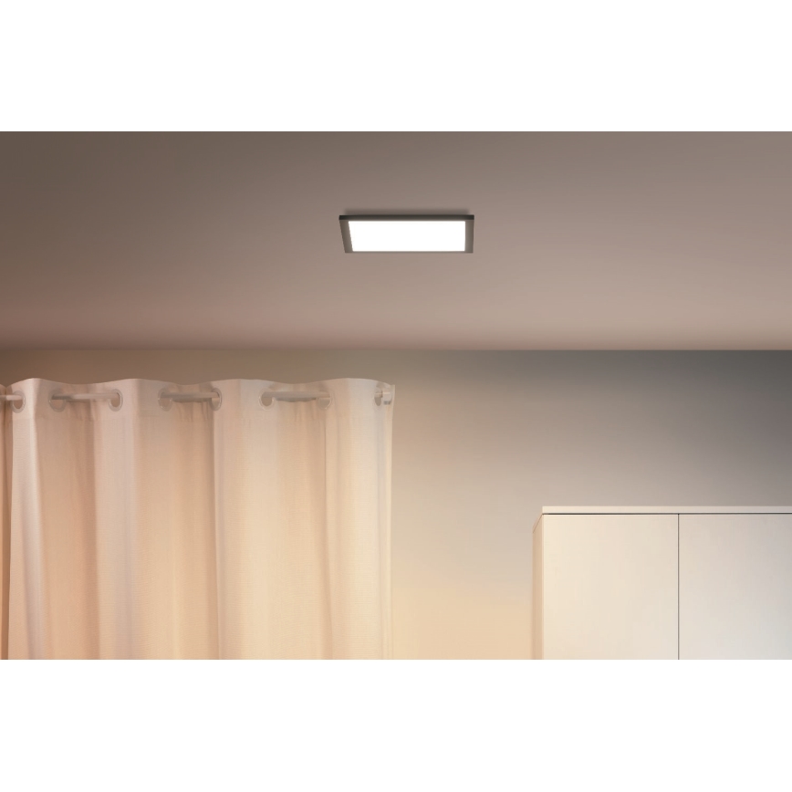 WiZ - LED loftlampe dæmpbar SUPERSLIM LED/12W/230V 2700-6500K sort Wi-Fi