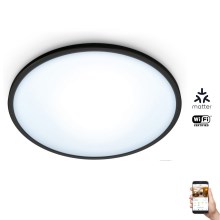 WiZ - LED loftlampe dæmpbar SUPERSLIM LED/14W/230V 2700-6500K Wi-Fi sort