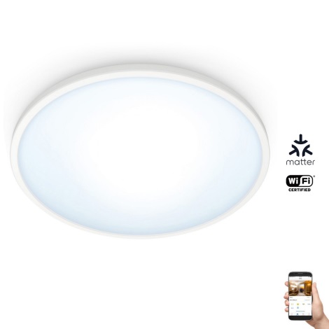 WiZ - LED loftlampe dæmpbar SUPERSLIM LED/16W/230V 2700-6500K Wi-Fi hvid