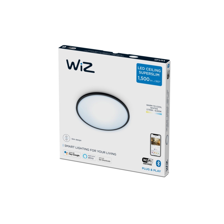 WiZ - LED loftlampe dæmpbar SUPERSLIM LED/16W/230V 2700-6500K Wi-Fi sort