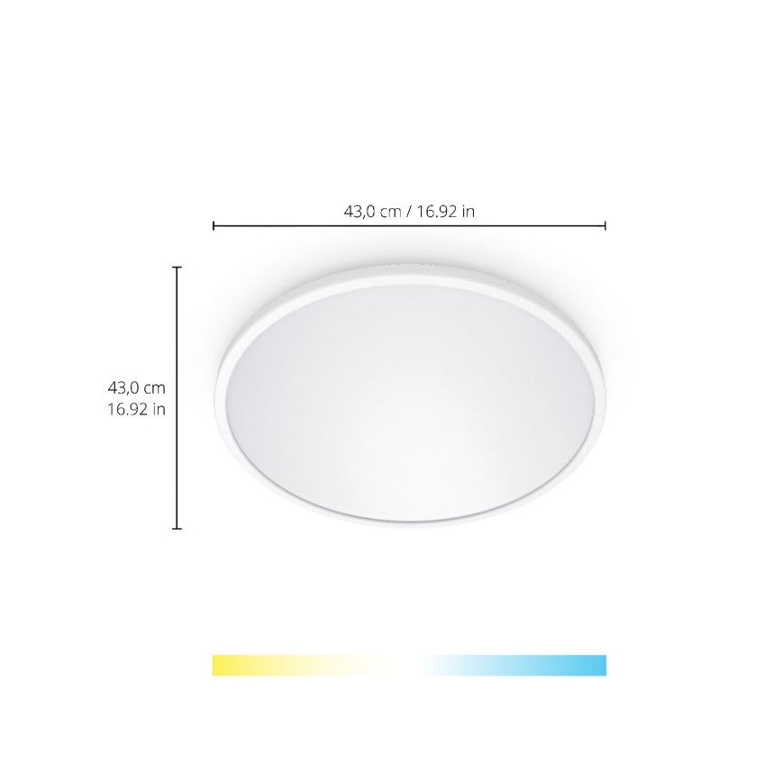 WiZ - LED loftlampe dæmpbar SUPERSLIM LED/22W/230V 2700-6500K hvid Wi-Fi