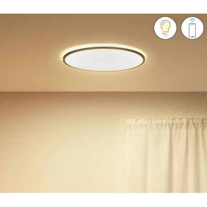 WiZ - LED loftlampe dæmpbar SUPERSLIM LED/22W/230V 2700-6500K sort Wi-Fi