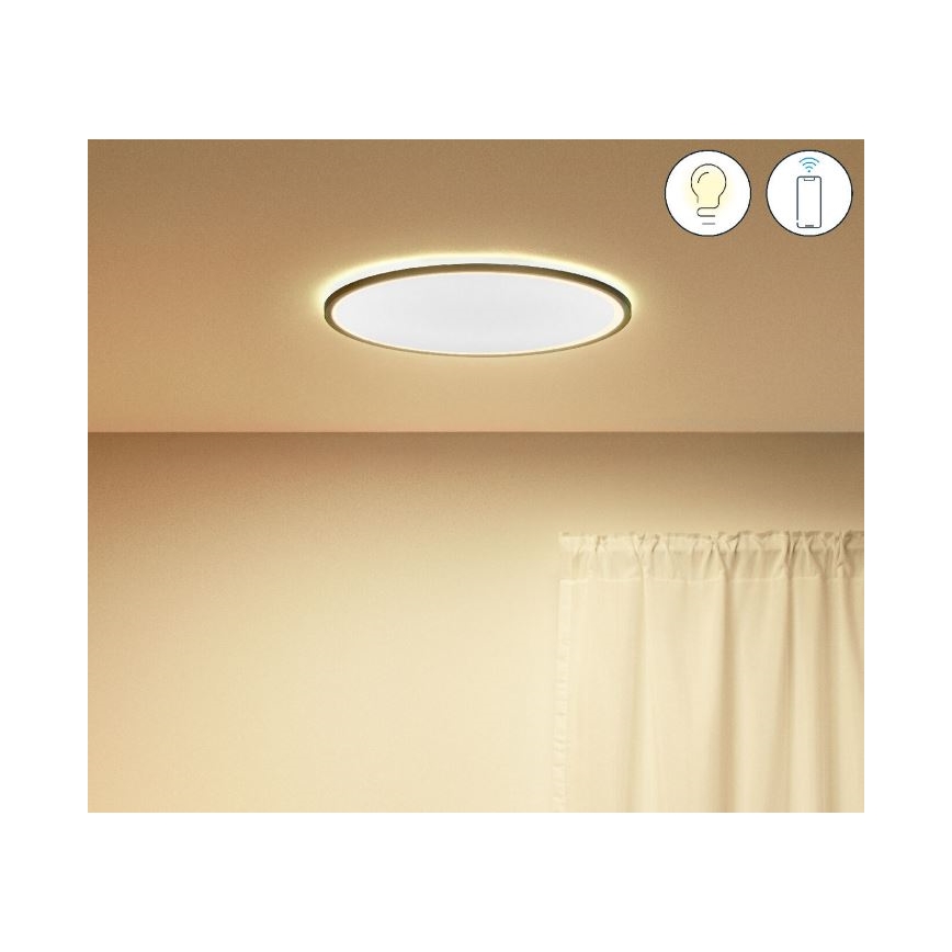 WiZ - LED loftlampe dæmpbar SUPERSLIM LED/22W/230V 2700-6500K sort Wi-Fi