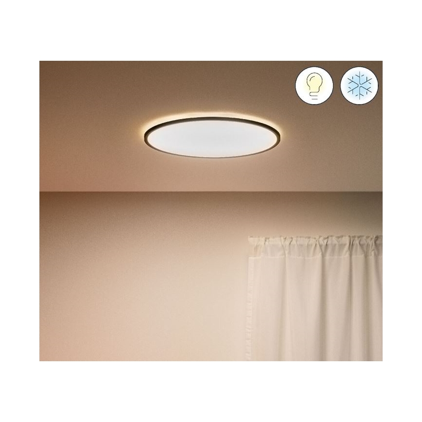 WiZ - LED loftlampe dæmpbar SUPERSLIM LED/22W/230V 2700-6500K sort Wi-Fi