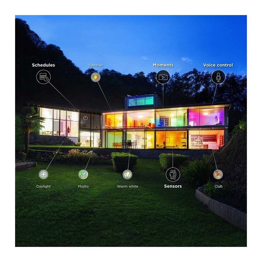 WiZ - LED pendel dæmpbar RGBW-farver ELIXIR LED/15W/230V 2200-6500K Wi-Fi + fjernbetjening