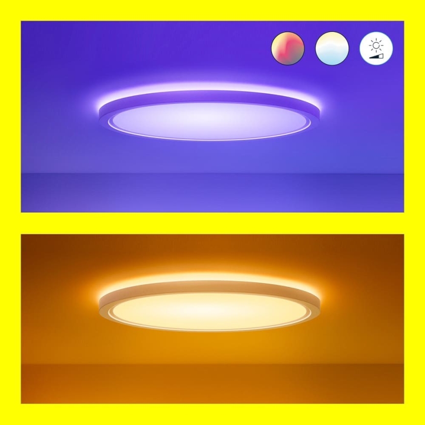 WiZ - LED RGB Dæmpbar loftlampe SUPERSLIM LED/22W/230V 2700-6500K Wi-Fi hvid