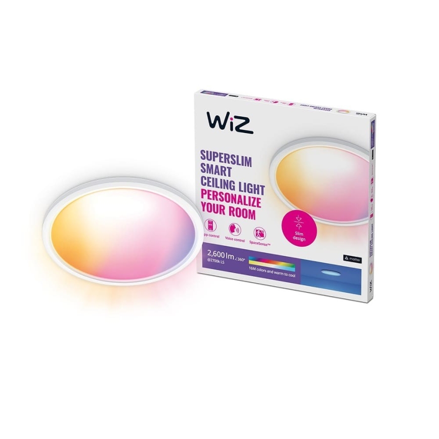 WiZ - LED RGB Dæmpbar loftlampe SUPERSLIM LED/22W/230V 2700-6500K Wi-Fi hvid