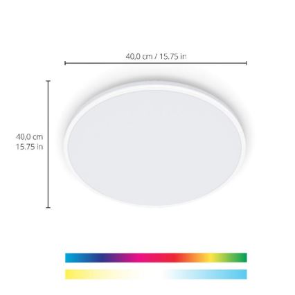 WiZ - LED RGBW Dimmable ceiling light RUNE LED/21W/230V white Wi-Fi