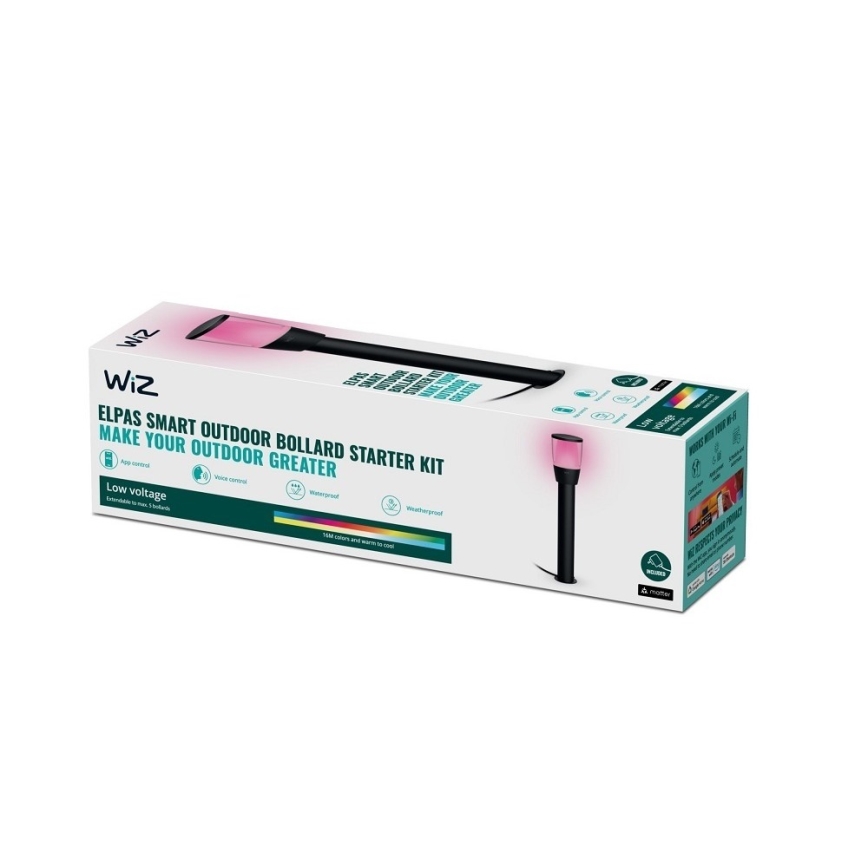 WiZ - LED RGBW Dæmpbar udendørs lampe ELPAS LED/4,8W/12/230V 2700-5000K IP65 Wi-Fi