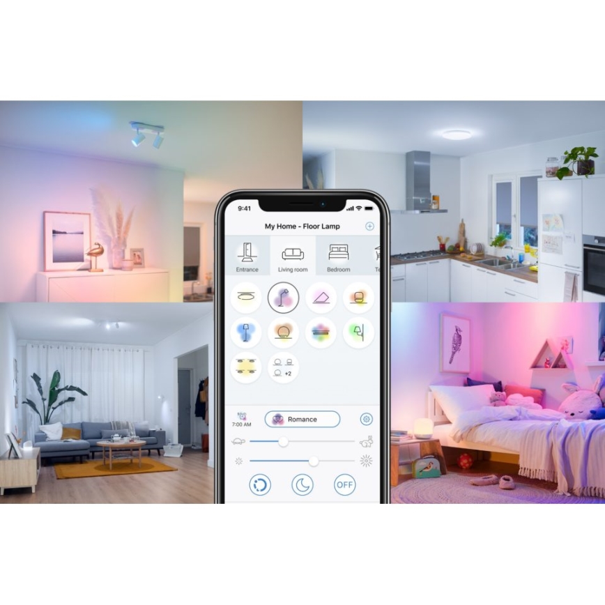 WiZ - LED RGBW Dæmpbart udendørs væglampe ELPAS LED/8,5W/230V 2700–5000K IP44 Wi-Fi