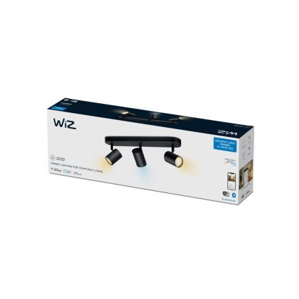 WiZ - LED spotlampe dæmpbar IMAGEO 3xGU10/4,9W/230V 2700-6500K Wi-Fi CRI 90 sort