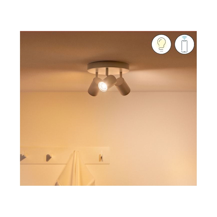 WiZ - LED spotlampe dæmpbar RGBW-farver IMAGEO 3xGU10/4,9W/230V 2200-6500K hvid Wi-Fi