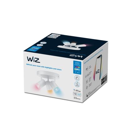 WiZ - LED spotlampe dæmpbar RGBW-farver IMAGEO 3xGU10/4,9W/230V 2200-6500K hvid Wi-Fi