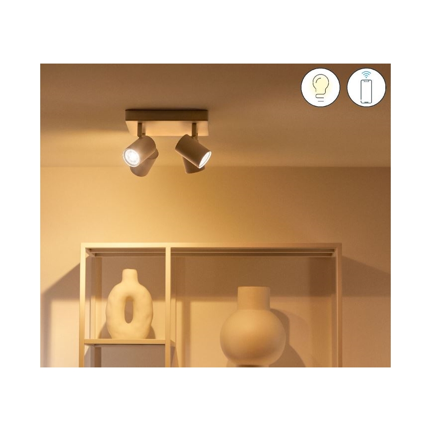 WiZ - LED spotlampe dæmpbar RGBW-farver IMAGEO 4xGU10/4,9W/230V 2200-6500K hvid Wi-Fi
