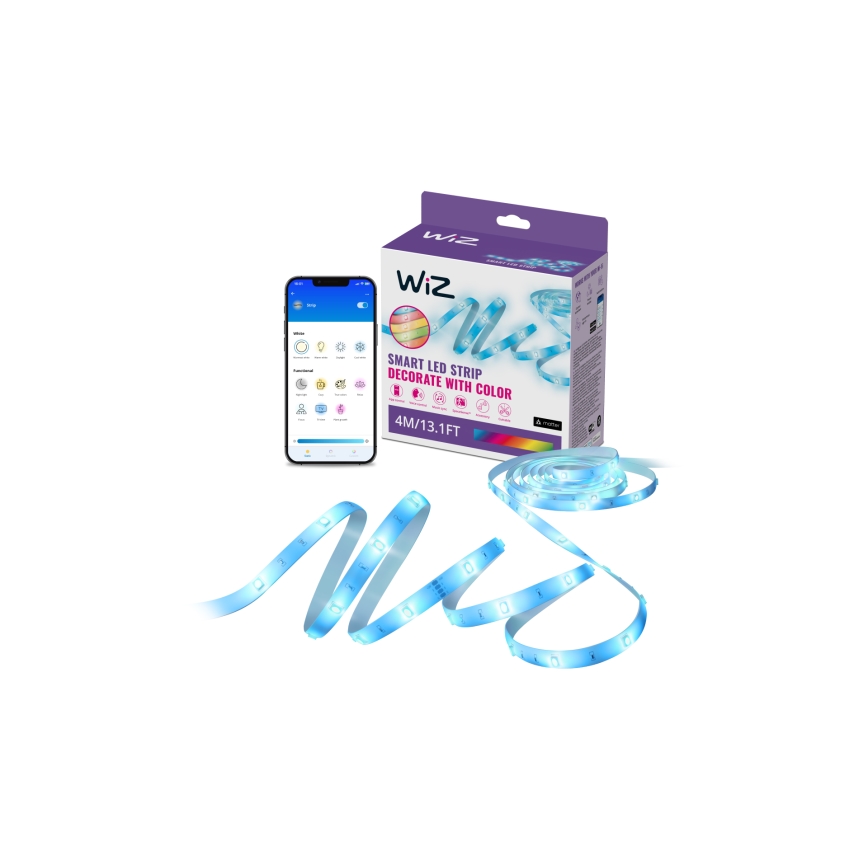 WiZ - LED strip m. RGB-farver dæmpbar 4 m LED/6,5/230V 2700-6500K Wi-Fi