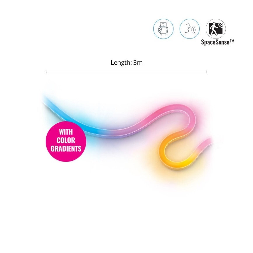 WiZ - LED strip m. RGBW-farver dæmpbar 3m LED/24W/230V 2700-5000K Wi-Fi