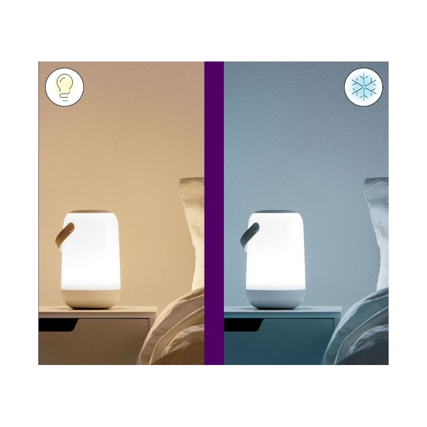 WiZ - Dæmpbar, bærbar RGBW LED-lampe MOBILE LED/13,5W/5V 2200-6500K Wi-Fi 1800 mAh