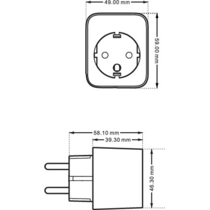 WiZ - Smart socket E 2300W + strømmåler Wi-Fi