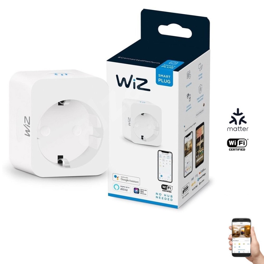 WiZ - Smart-stik F 2300W Wi-Fi SCHUKO