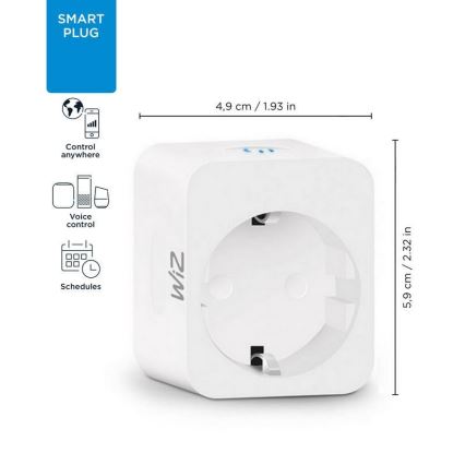 WiZ - Smart-stik F 2300W Wi-Fi SCHUKO