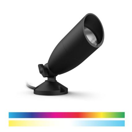 WiZ - Udendørs LED spotlight m. RGBW-farver dæmpbar SPOT LED/4W/12V 2700K-5000K IP65 Wi-Fi