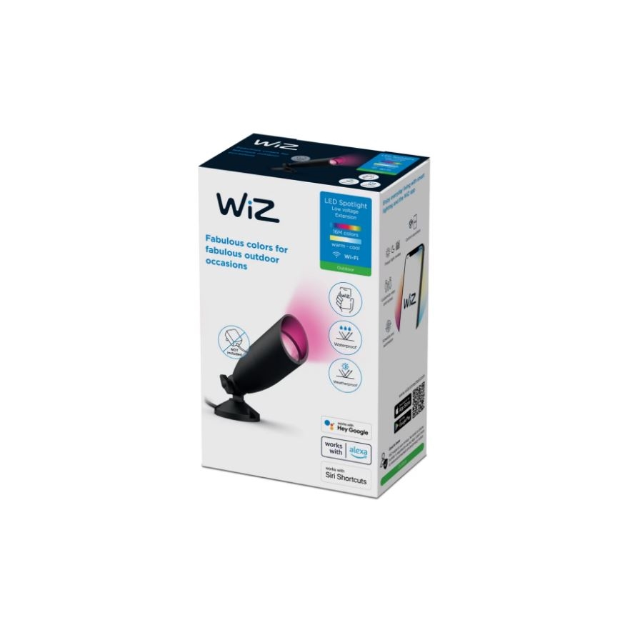 WiZ - Udendørs LED spotlight m. RGBW-farver dæmpbar SPOT LED/4W/12V 2700K-5000K IP65 Wi-Fi