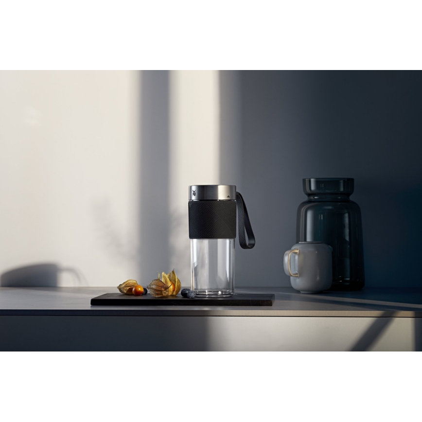 WMF - KITCHENminis rejse-smoothieblender, 50 W / 7,4 V, 1200 mAh, rustfrit stål