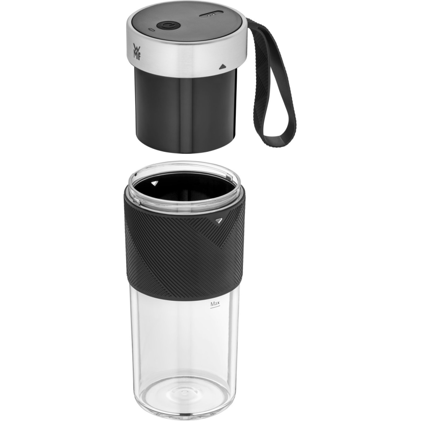 WMF - KITCHENminis rejse-smoothieblender, 50 W / 7,4 V, 1200 mAh, rustfrit stål