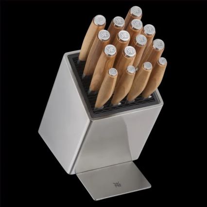 WMF - Knivsæt GRAND WOOD med knivblok, 6 dele