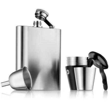 WMF - MANHATTAN sæt med lommelærke og snapsglas, 6 stk.